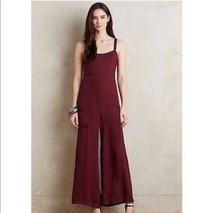 Anthropologie jumpsuit with front pockets